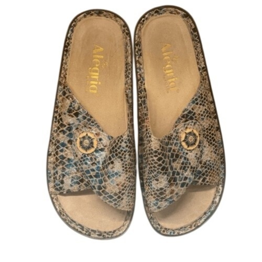 Alegria by PG Lite Sandals Slip On Women Size 36 Eur 6-6.5 US Animal Print